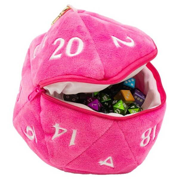Toys4.0 D20 Plush Dice Bag, Pink TO3298135 - main